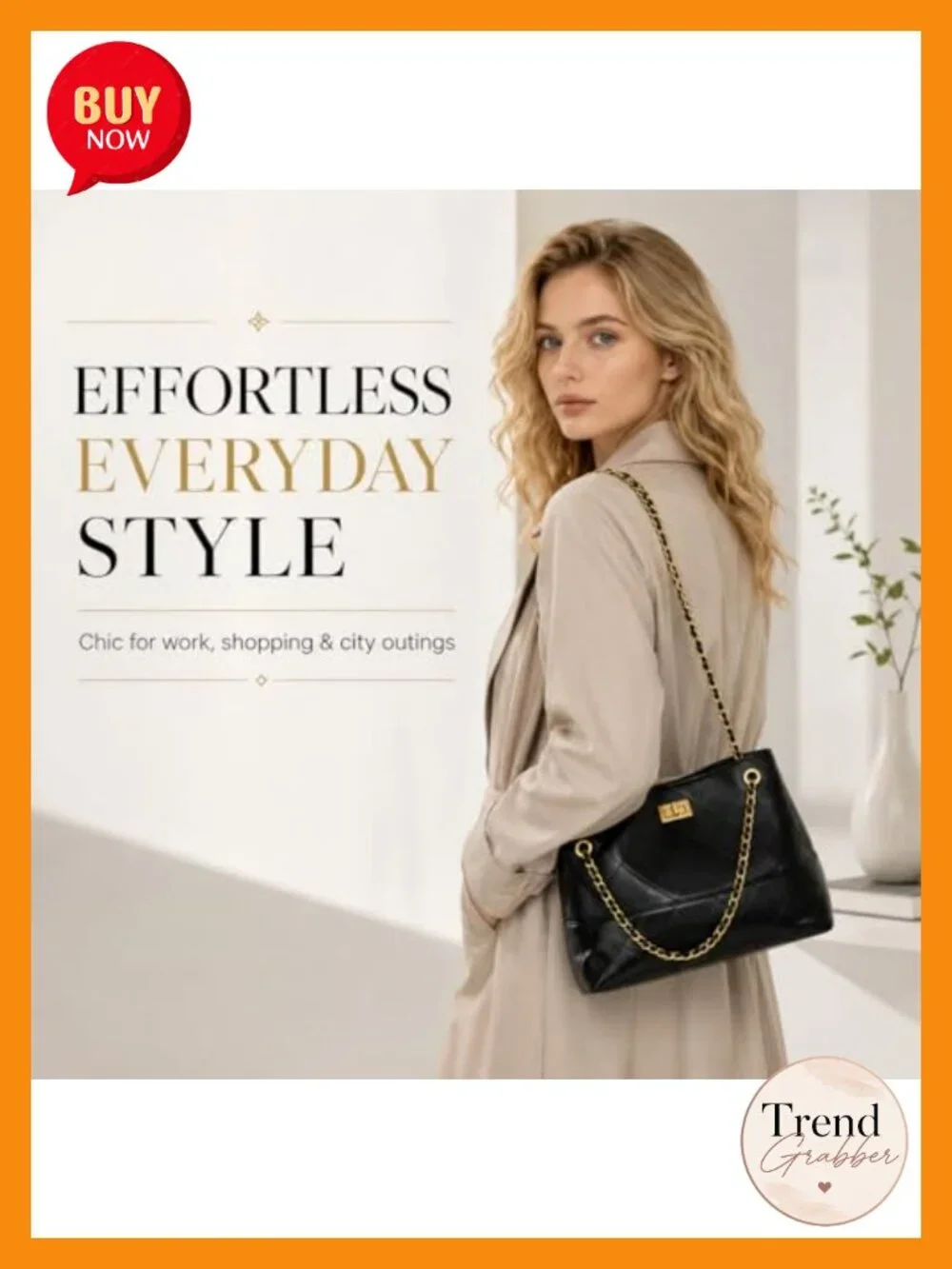 Quilted Faux Soft Leather Suede Tote Bag with Chain Strap Shoulder Handbag